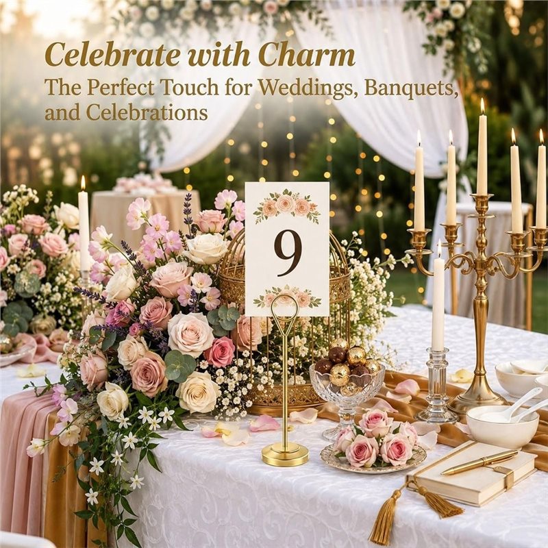 [A92P!】 ที่วางรูปภาพแข็งแรงพร้ - Table Number Gold บทวิจารณ์และราคา