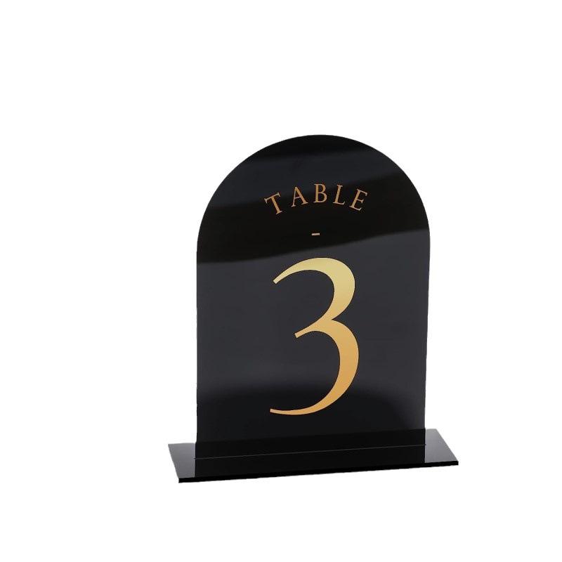 ตัวเลขโต๊ะอะคริลิคโค้งสำหรับงา - Table Number Gold บทวิจารณ์และราคา