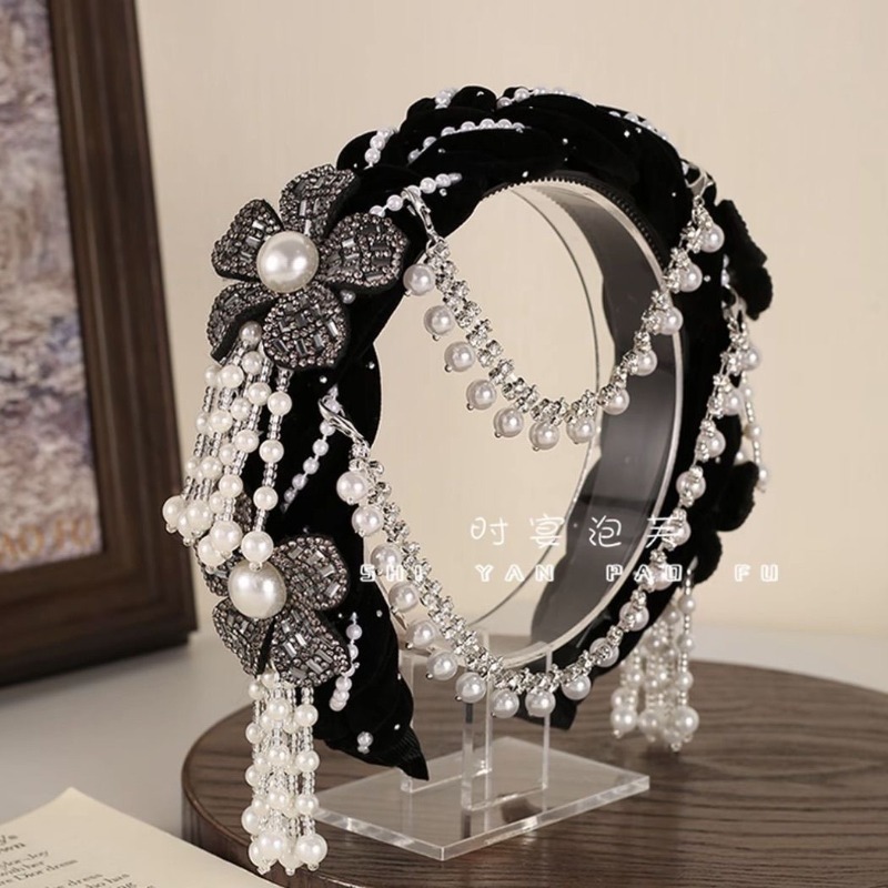 ที่คาดผมกำมะหยี่ลายดอกไม้สไตล์ - Good Floral & Wedding Decor Supply บทวิจารณ์และราคา